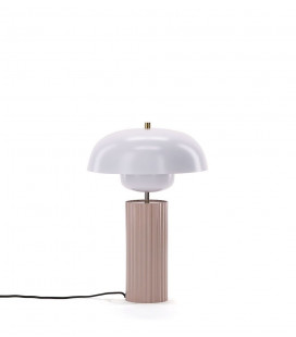 Lampe Luke blanche et rose 2