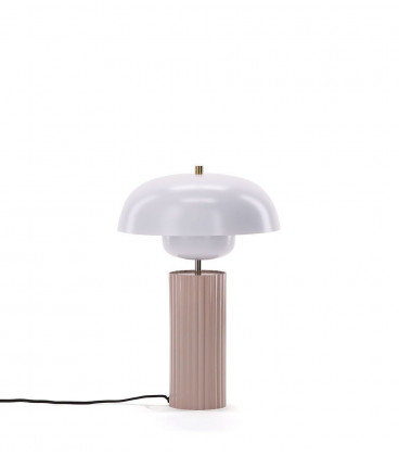 Lampe Luke blanche et rose