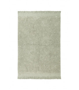 Tapis Coton Symphony Olive M 140 / 200 cm Lavable en Machine