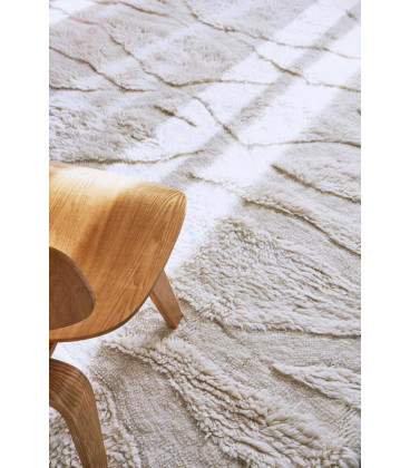 Tapis Laine Enkang Ivoire 200/300 cm Lavable en Machine