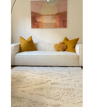 Tapis Laine Enkang Ivoire 200/300 cm Lavable en Machine