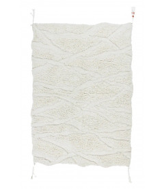 Tapis coton Enkan Ivoire  L170/240 cm Lavable en Machine