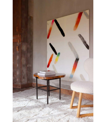 Tapis coton Enkan Ivoire  L170/240 cm Lavable en Machine