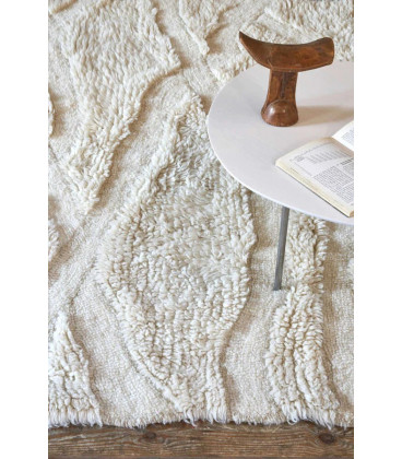 Tapis coton Enkan Ivoire  L170/240 cm Lavable en Machine