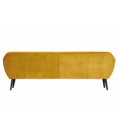 Canapé Woood Roc 230cm Velours Ocre