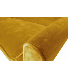 Canapé Woood Roc 230cm Velours Ocre