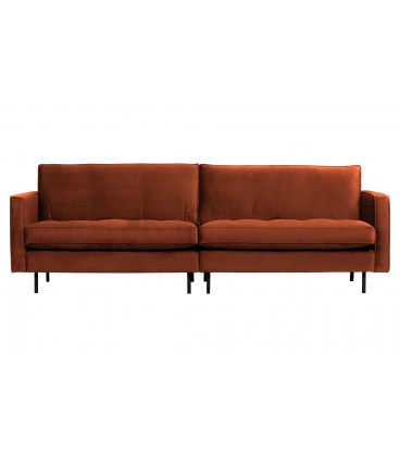 Canapé Rodéo Classic 3 Places XL Velvet Rouille Matelassé