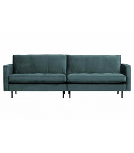 Canapé Rodéo Classic 3 Places XL Velvet Teal Bleu Canard MatelasséWOOOD by De Eekhoorn