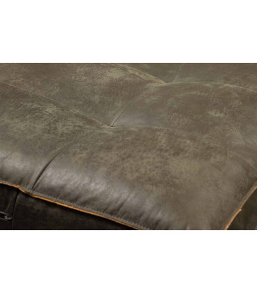 Canapé Rodéo Classic 3 Places XL Army Cuir Recyclé Façon MatelasséWOOOD by De Eekhoorn