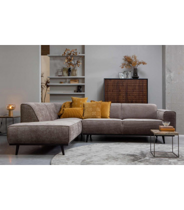 Canapé d'Angle Gauche Statement Côtelé TaupeWOOOD by De Eekhoorn