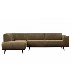 Canapé d'Angle Gauche Statement Côtelé SableWOOOD by De Eekhoorn