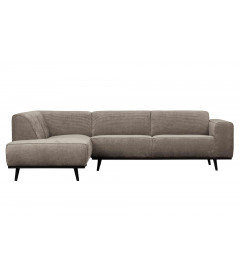 Canapé d'Angle Gauche Statement Côtelé Gris ClairWOOOD by De Eekhoorn Canapé d'Angle Gauche Statement Côtelé Gris ClairWOOOD by De Eekhoorn