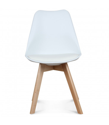 Chaise Copenhague Blanc + Coussin