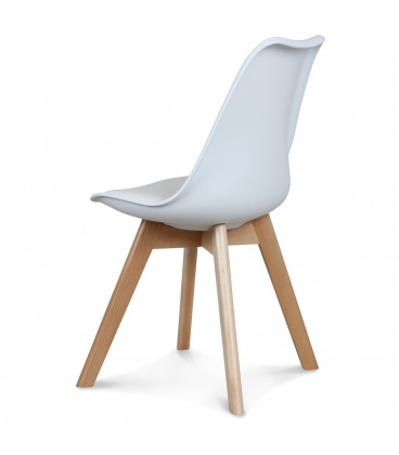Chaise Copenhague Blanc + Coussin