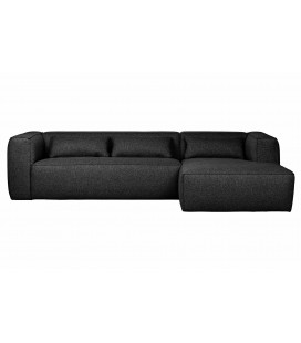 Canapé d'Angle Droit Bean en Tissu Gris FoncéWOOOD by De Eekhoorn