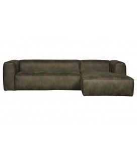 Canapé d'Angle Droit Bean en Cuir Recyclé ArmyWOOOD by De Eekhoorn