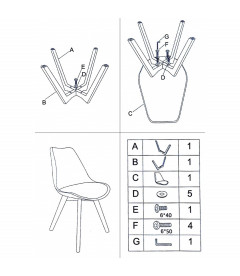 Chaise Copenhague Blanc + Coussin Chaise Copenhague Blanc + Coussin