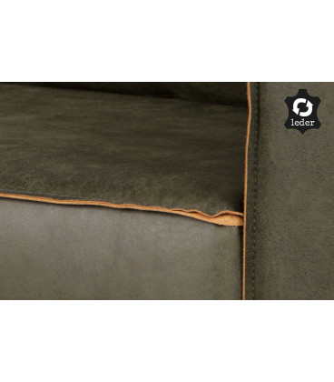 Canapé d'Angle Rodéo Droit Army Cuir RecycléWOOOD by De Eekhoorn