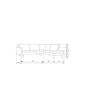 Canapé d'Angle Rodéo Droit Army Cuir RecycléWOOOD by De Eekhoorn