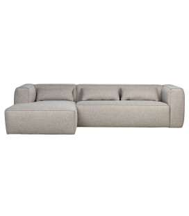 Canapé d'Angle Gauche Bean en Tissu Gris ClairWOOOD by De Eekhoorn
