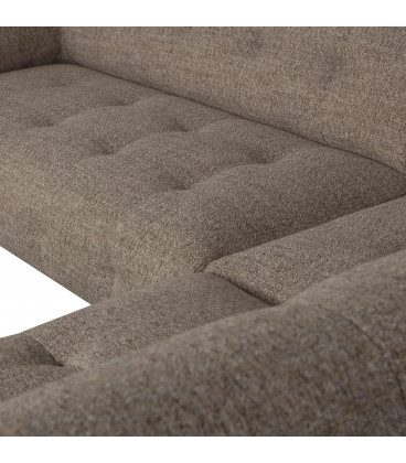 Canapé d'Angle Droit Lloyd tissé brun foncéWOOOD by De Eekhoorn