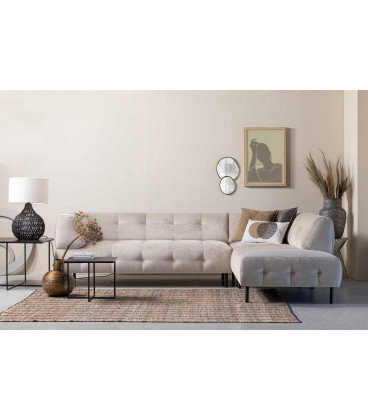Canapé d'Angle Droit Lloyd velours sablé sea saltWOOOD by De Eekhoorn