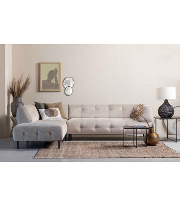 Canapé d'Angle Gauche Lloyd velours sablé sea saltWOOOD by De Eekhoorn