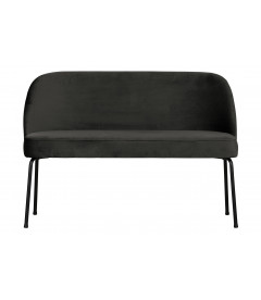 Banquette de Table 2 Places Vogue Velours Noir