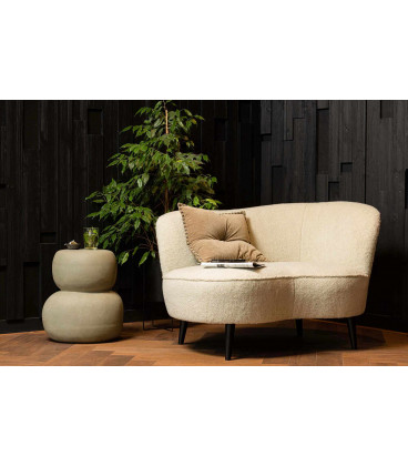 Petit Canapé Sara Lounge Droite Teddy Blanc CasséWOOOD by De Eekhoorn