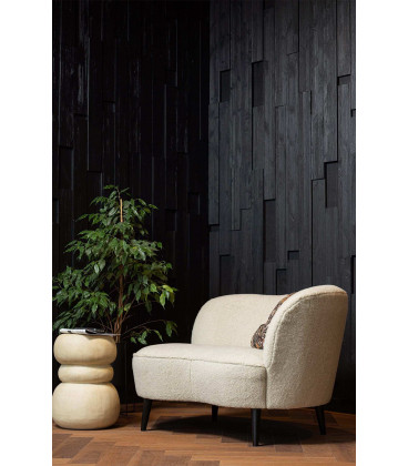 Petit Canapé Sara Lounge Droite Teddy Blanc CasséWOOOD by De Eekhoorn