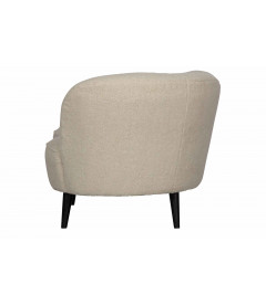 Petit Canapé Sara Lounge Droite Teddy Blanc Cassé