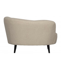 Petit Canapé Sara Lounge Droite Teddy Blanc Cassé