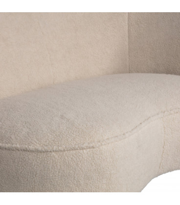 Petit Canapé Sara Lounge Droite Teddy Blanc CasséWOOOD by De Eekhoorn