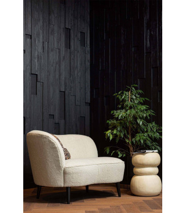 Petit Canapé Sara Lounge Gauche Teddy Blanc CasséWOOOD by De Eekhoorn