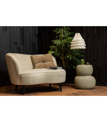 Petit Canapé Sara Lounge Gauche Teddy Blanc CasséWOOOD by De Eekhoorn