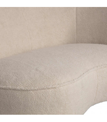 Petit Canapé Sara Lounge Gauche Teddy Blanc CasséWOOOD by De Eekhoorn