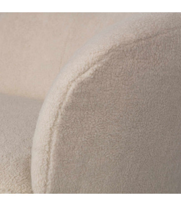 Petit Canapé Sara Lounge Gauche Teddy Blanc CasséWOOOD by De Eekhoorn