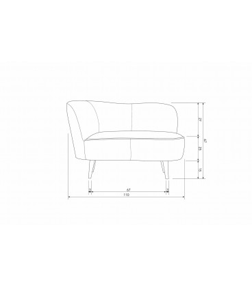 Petit Canapé Sara Lounge Gauche Teddy Blanc CasséWOOOD by De Eekhoorn