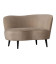 Petit Canapé Sara Lounge Droite Velours Kaki