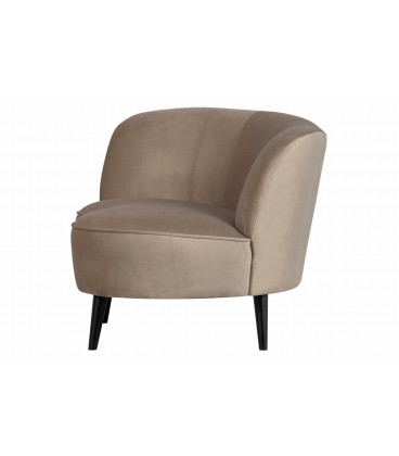 Petit Canapé Sara Lounge Gauche Velours KakiWOOOD by De Eekhoorn