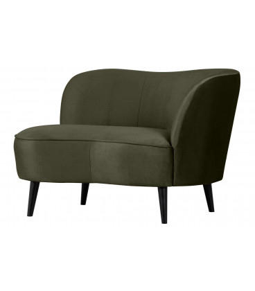 Petit Canapé Sara Lounge Droite Velours Vert chaudWOOOD by De Eekhoorn