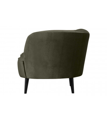Petit Canapé Sara Lounge Droite Velours Vert chaudWOOOD by De Eekhoorn