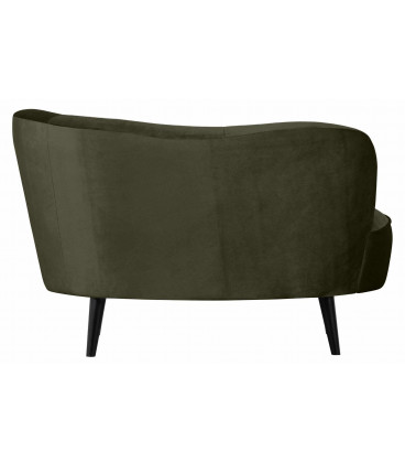 Petit Canapé Sara Lounge Droite Velours Vert chaudWOOOD by De Eekhoorn