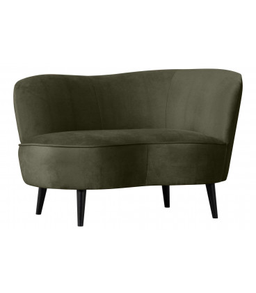 Petit Canapé Sara Lounge Droite Velours Vert chaudWOOOD by De Eekhoorn