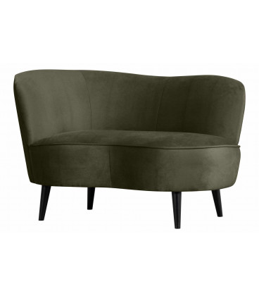 Petit Canapé Sara Lounge Gauche Velours Vert chaudWOOOD by De Eekhoorn