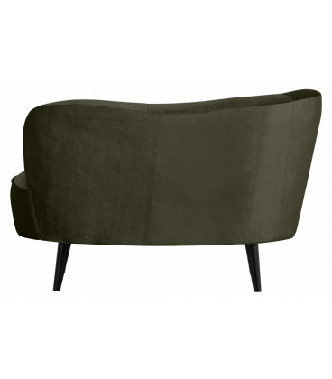 Petit Canapé Sara Lounge Gauche Velours Vert chaudWOOOD by De Eekhoorn