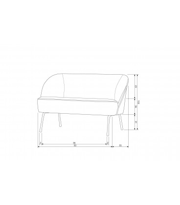 Petit Canapé Vogue Velours MoutardeWOOOD by De Eekhoorn