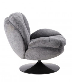 Fauteuil Pivotant Memento Gris Pied Noir Fauteuil Pivotant Memento Gris Pied Noir