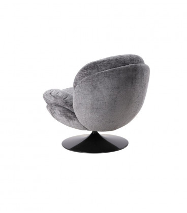 Fauteuil Pivotant Memento Gris Pied Noir