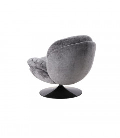 Fauteuil Pivotant Memento Gris Pied Noir Fauteuil Pivotant Memento Gris Pied Noir